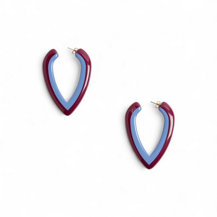 Dew Earrings Bicolor Light Blue Purple