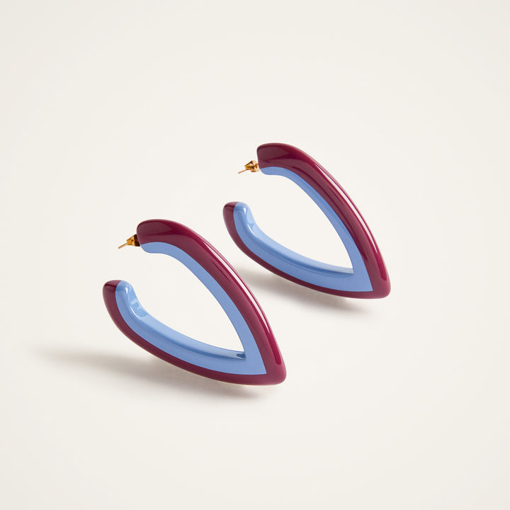 Dew Earrings Bicolor Light Blue Purple
