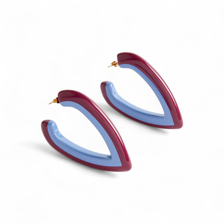 Dew Earrings Bicolor Light Blue Purple