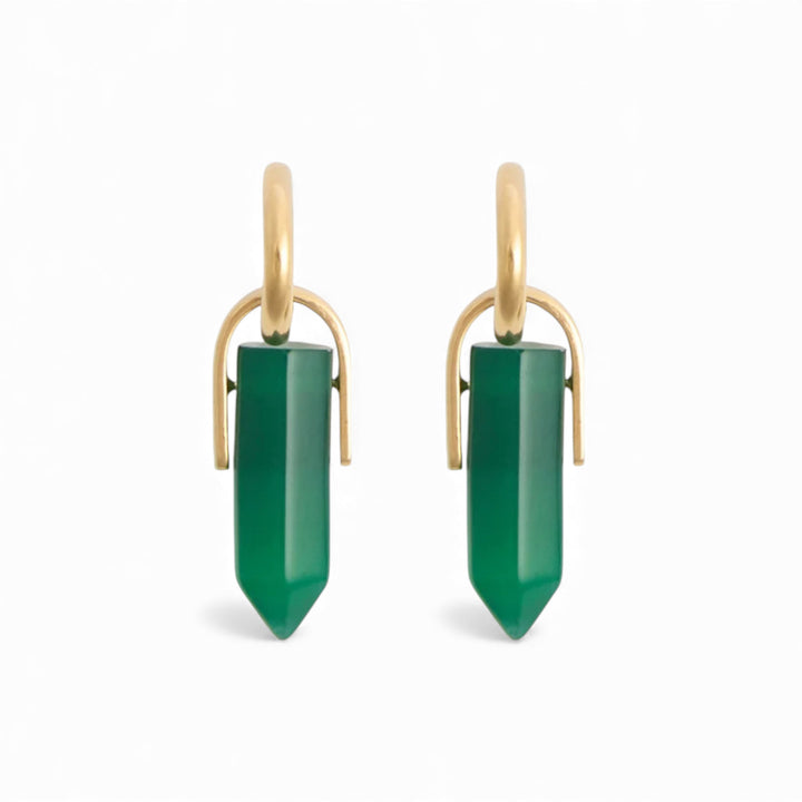 Aventurine Pillar Earrings