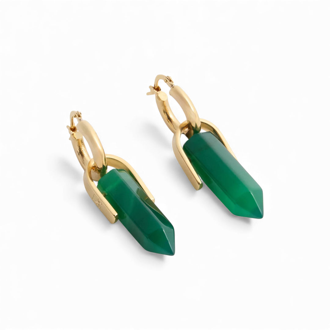 Aventurine Pillar Earrings