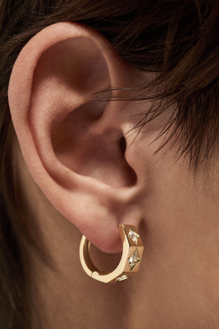 Ecrou Earring Diamonds (Medium), Earrings, Ileana Makri, Earrings