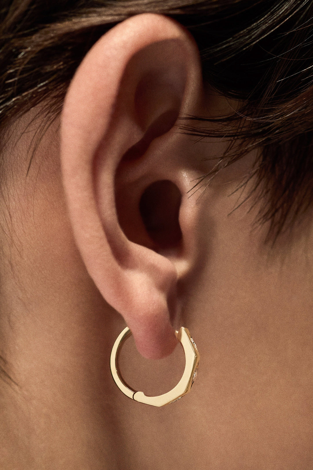 Ecrou Earring Diamonds (Medium), Earrings, Ileana Makri, Earrings
