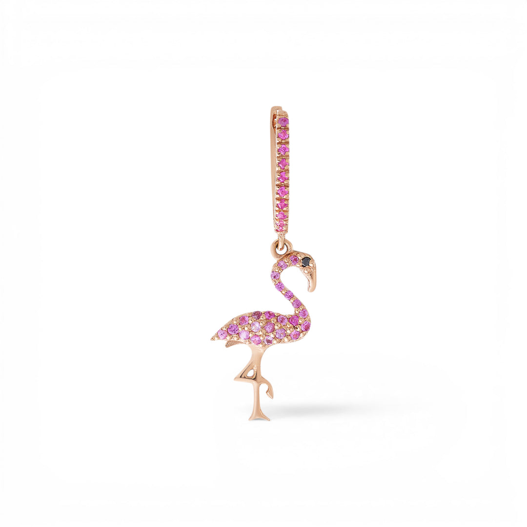 Flamingo Hoops | Tropical Paradise | Ileana Makri Fine Jewelry
