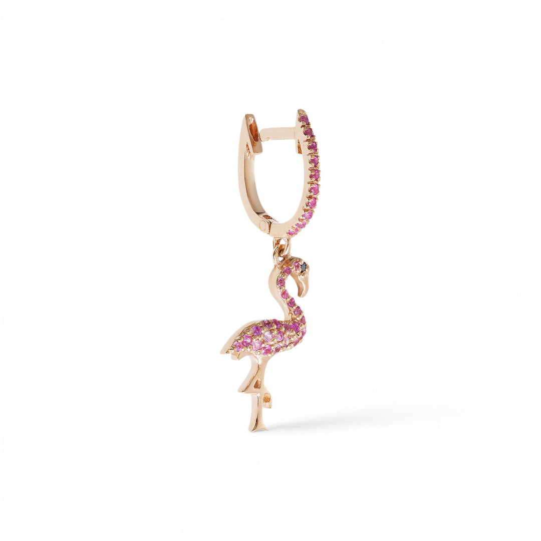 Flamingo Hoops | Tropical Paradise | Ileana Makri Fine Jewelry
