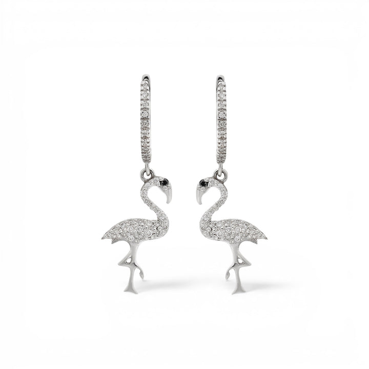 Flamingo Diamond Hoops