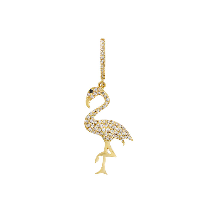 Large Flamingo Diamond Hoops