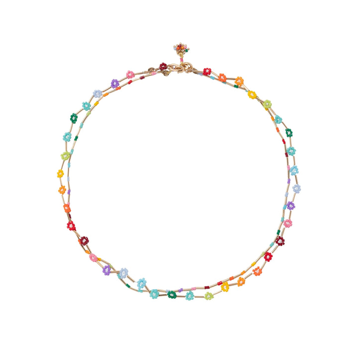 Flower Patch Duo Necklace, RoxAs-Necklaces, Ileana Makri, Jewelry