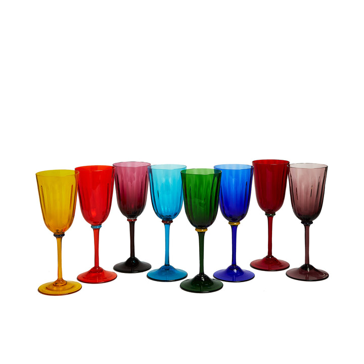 Rainbow Wine Glasses (Set of 8) - La Double J - Ileana Makri store