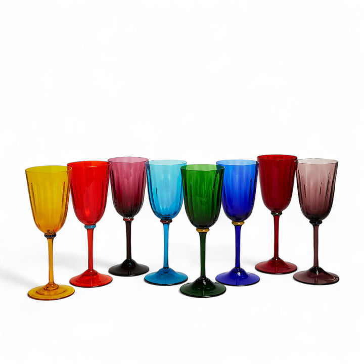 Rainbow Wine Glasses (Set of 8)