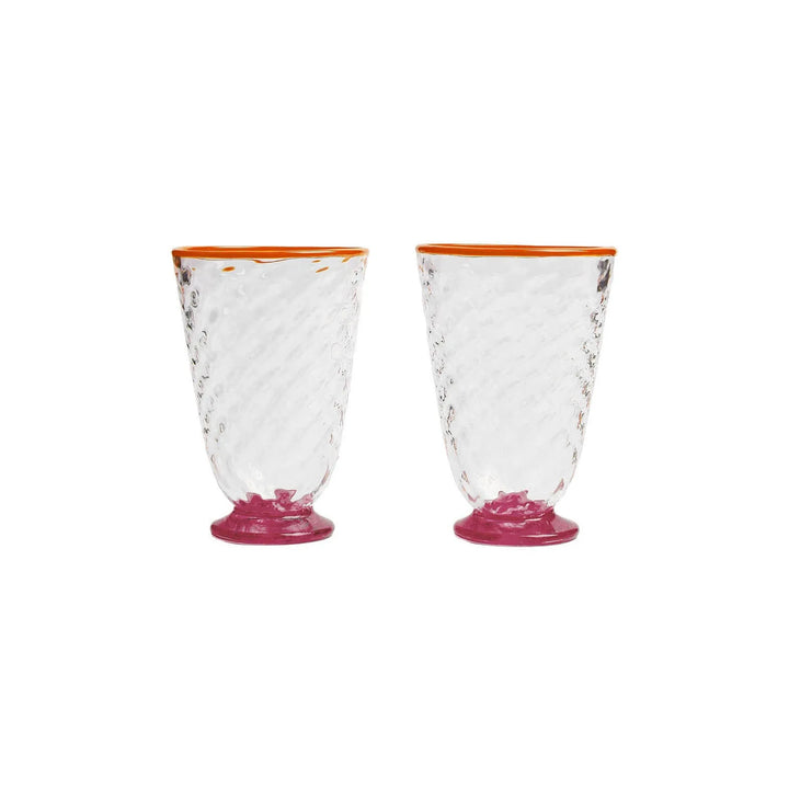 Quilted Glasses Fuchsia (Set of 2), Home and Decor, Ileana Makri, Drinkware