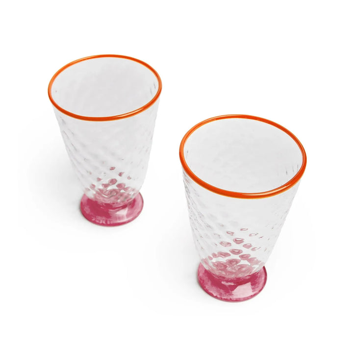 Quilted Glasses Fuchsia (Set of 2), Home and Decor, Ileana Makri, Drinkware