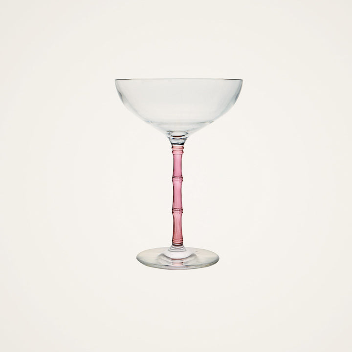 Bamboo Coupe Glasses Pink (Set Of 2)