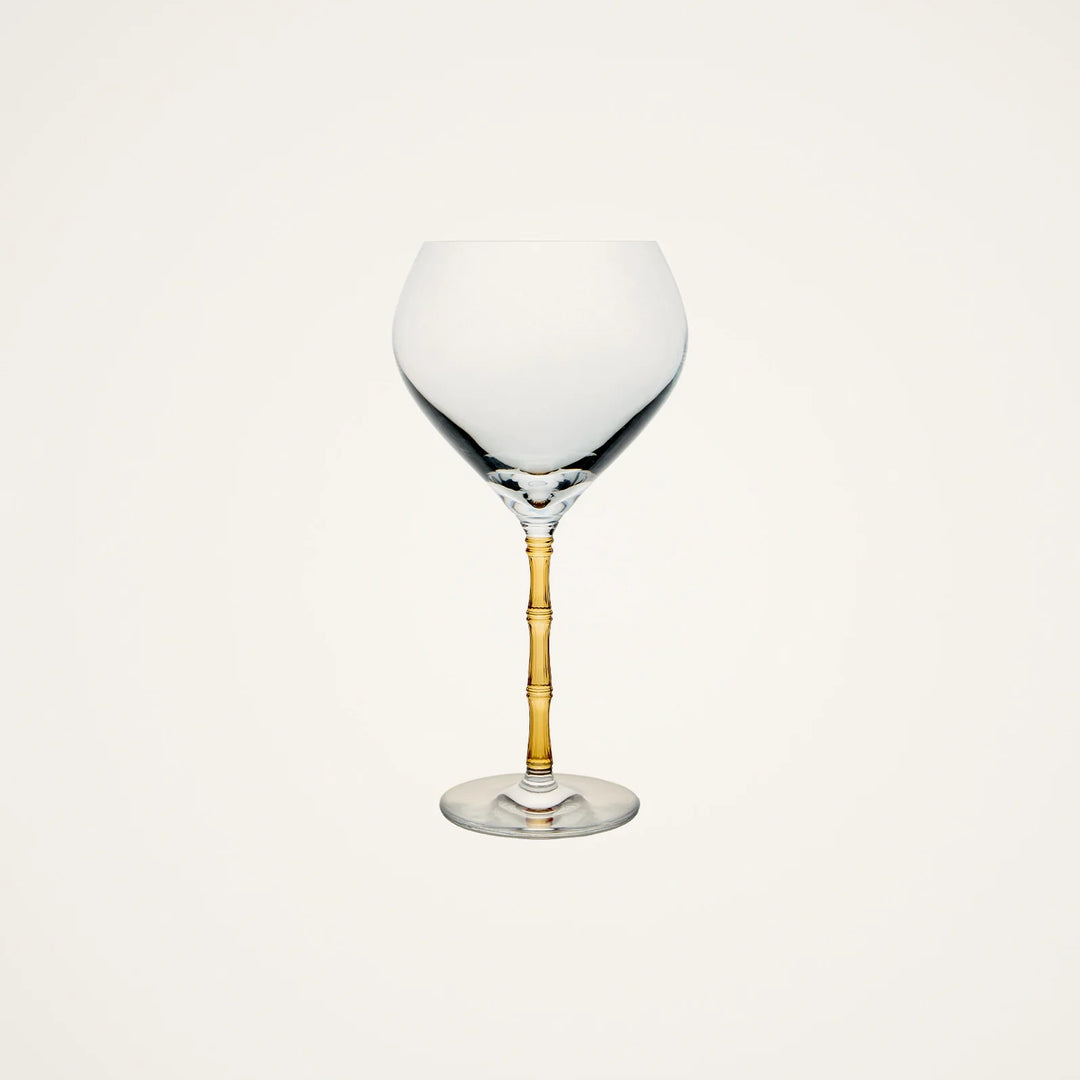 Bamboo Balloon Glasses Amber (Set Of 2)