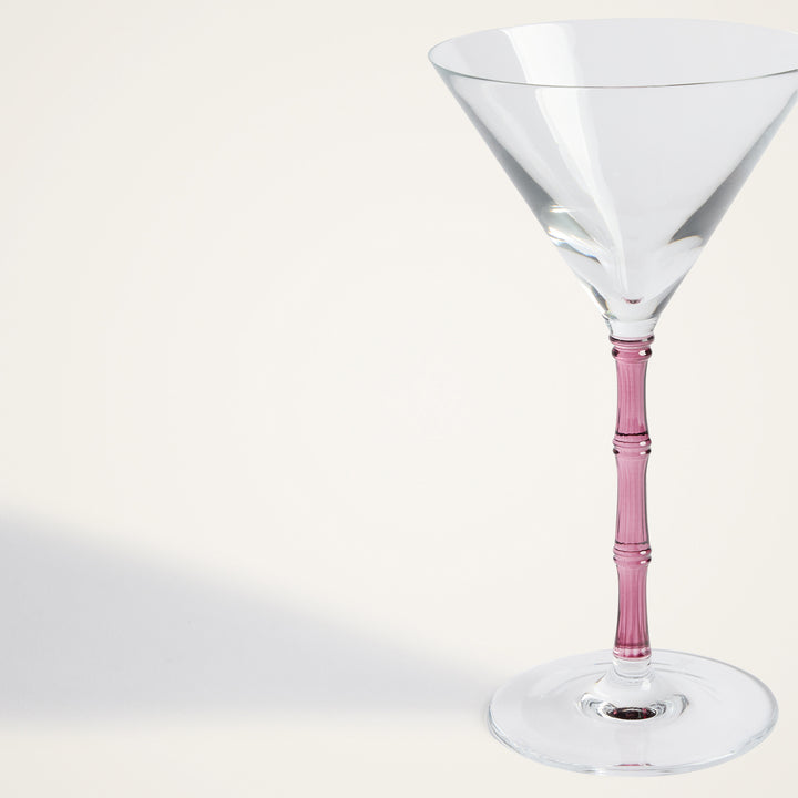 Bamboo Martini Glasses Pink (Set Of 2)