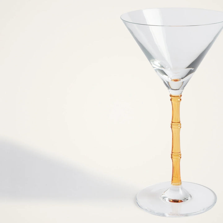 Bamboo Martini Glasses Amber (Set Of 2)