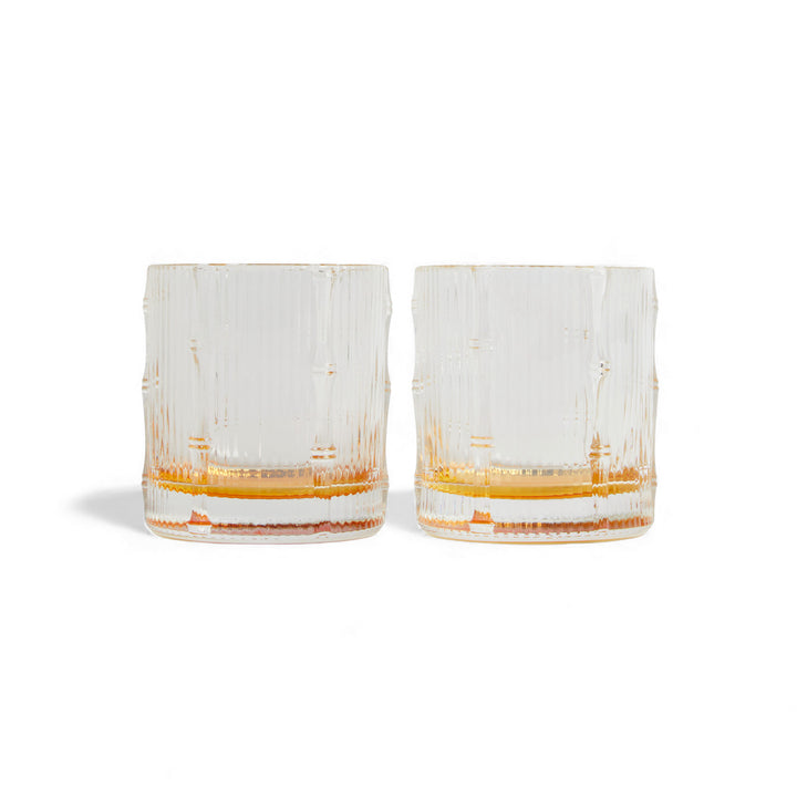 Bamboo Tumbler Solid Amber (Set Of 2)