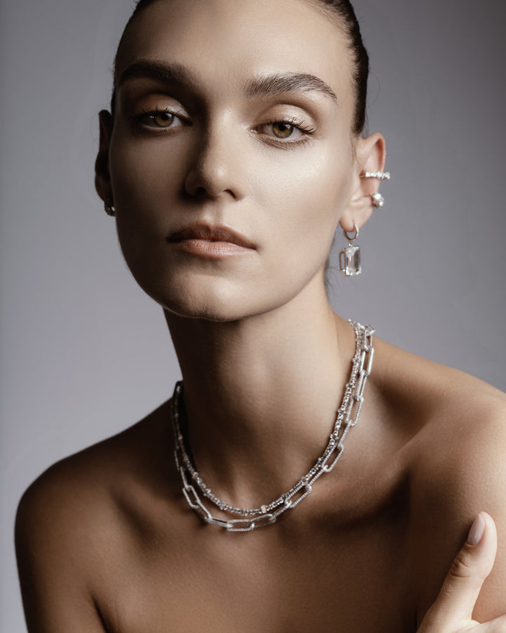 Rivulet White Diamond Necklace