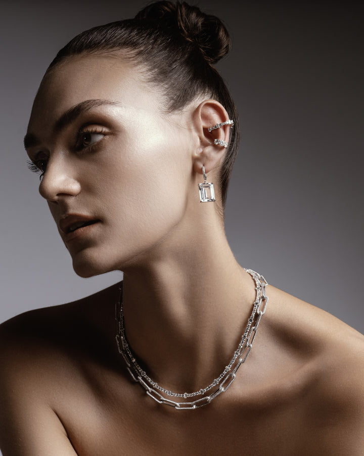 Rivulet White Diamond Necklace
