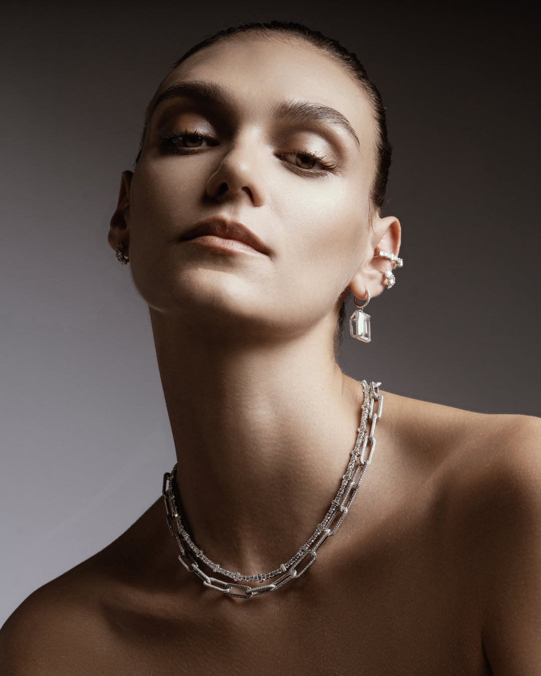 Rivulet White Diamond Necklace