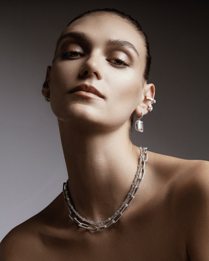 Rivulet White Diamond Necklace