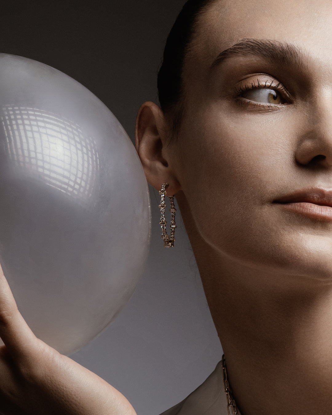 Cosmic Large Diamond Rivulet Hoops