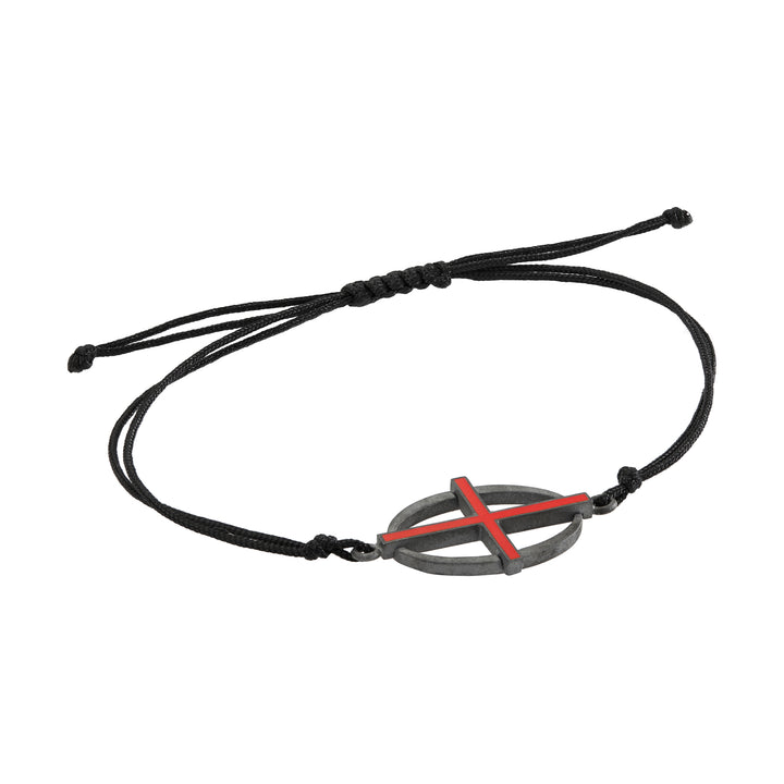 Coda Cross Bracelet SLV-OX-RED - Ileana Makri
