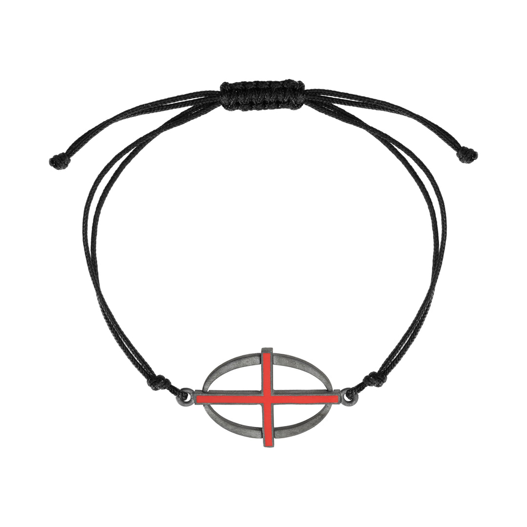 Coda Cross Bracelet SLV-OX-RED - Ileana Makri