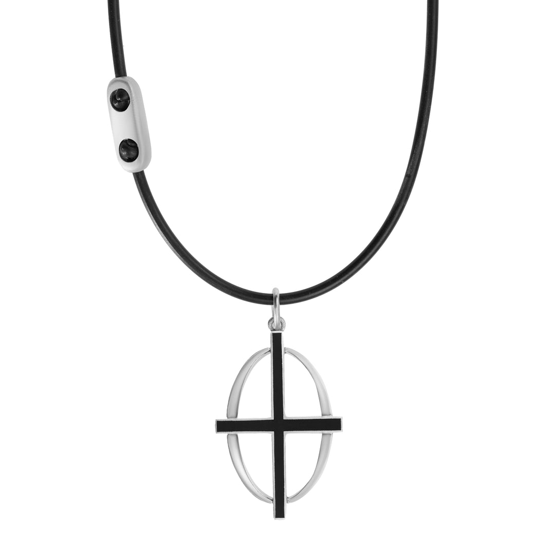 Coda Cross Necklace SLV-EN - Ileana Makri