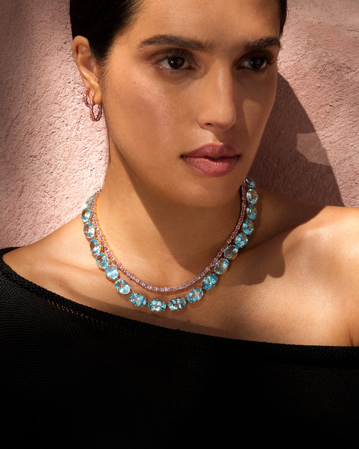 Rivulet Pink Sapphire Necklace