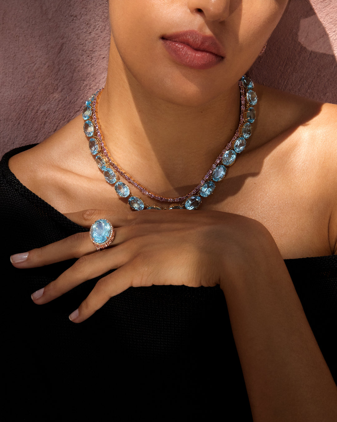 Rivulet Pink Sapphire Necklace