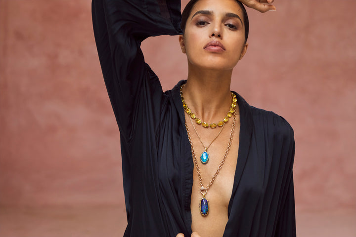 Crown Necklace Lemon Quartz