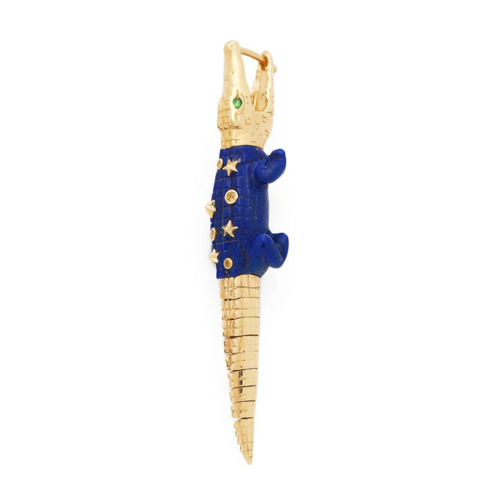 Lapis Lazuli Alligator Bite Earring