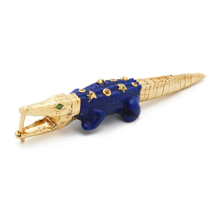 Lapis Lazuli Alligator Bite Earring