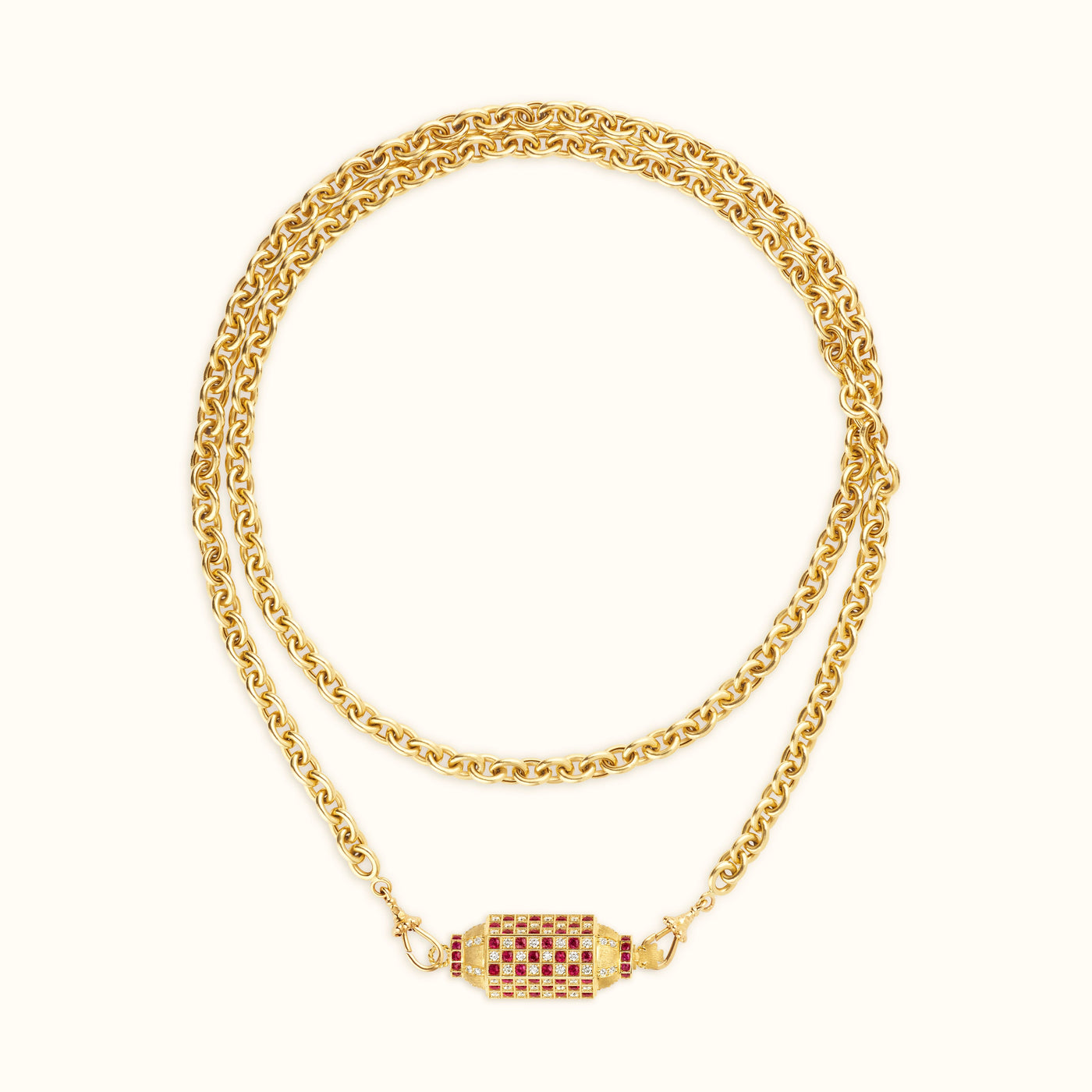 Checkered Locket - Marie Lichtenberg - Ileana Makri store