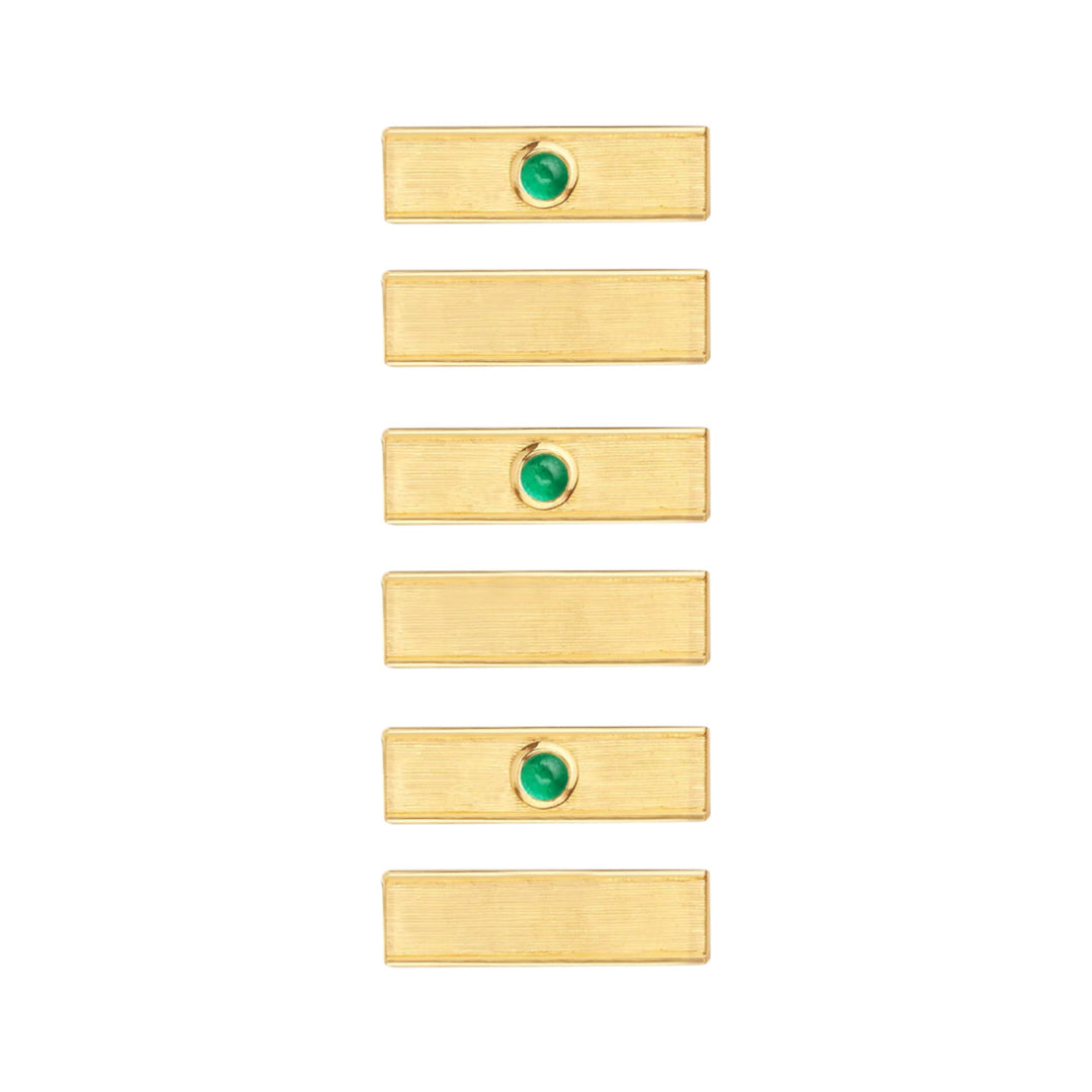 Micro coco emerald locket necklace (37cm)