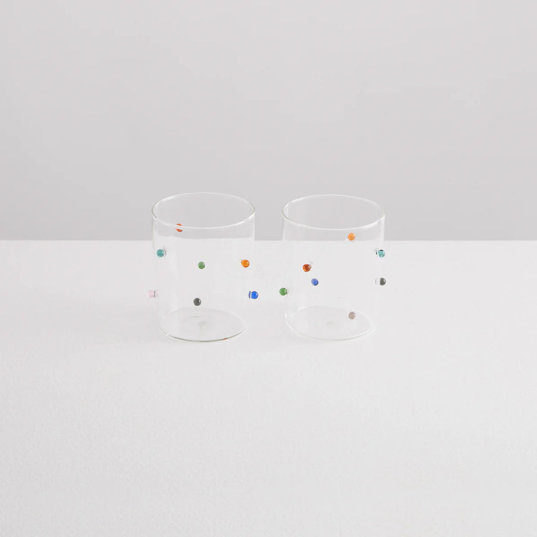 Pomponette Clear & Multi (set of 2)