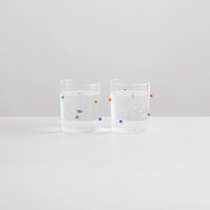 Pomponette Clear & Multi (set of 2)