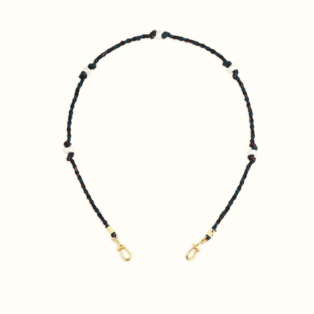 Mauli Silky Blue & Black (42cm), Necklaces, Ileana Makri, Necklaces
