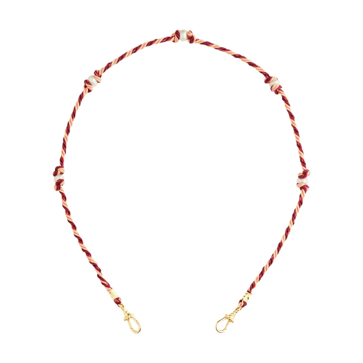 Mauli Silky Burgundy & Beige