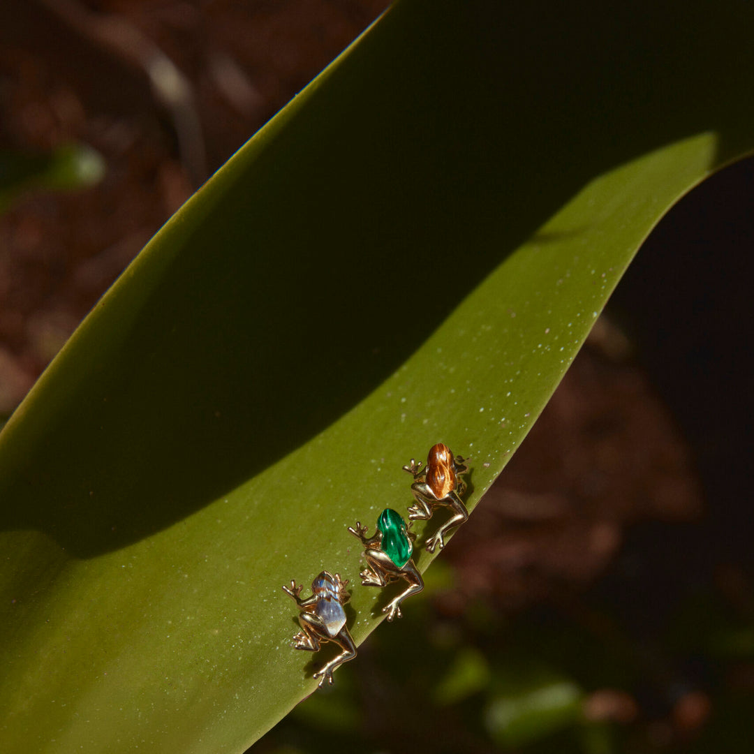 Mini Frog Opal Quartz Stud - Ileana Makri