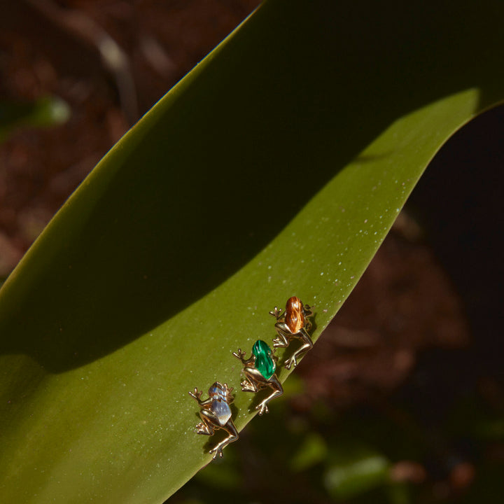 Mini Frog Opal Quartz Stud - Ileana Makri