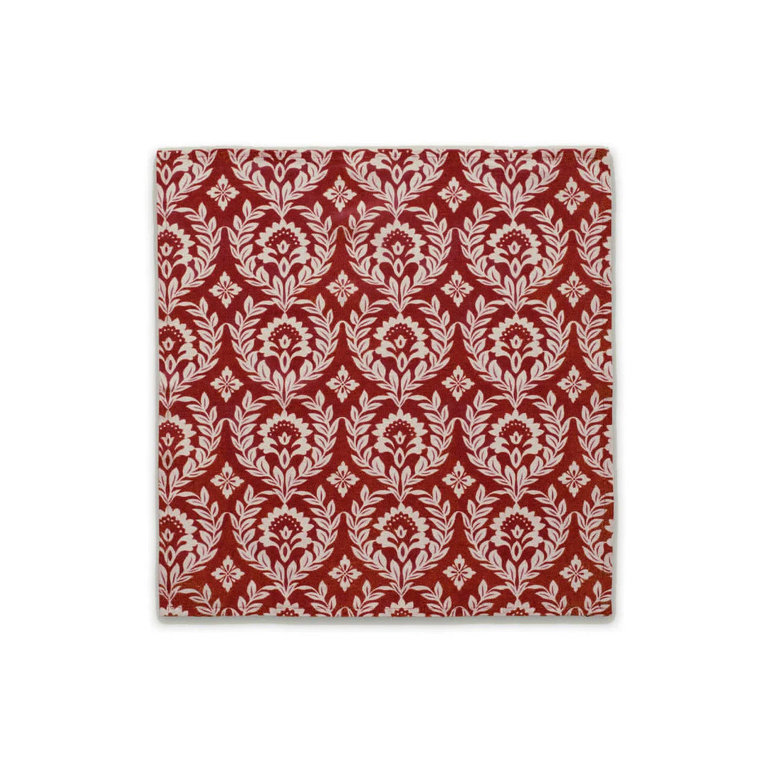 Dinner Napkins Garland Bordeaux (Set of 6) - Ileana Makri