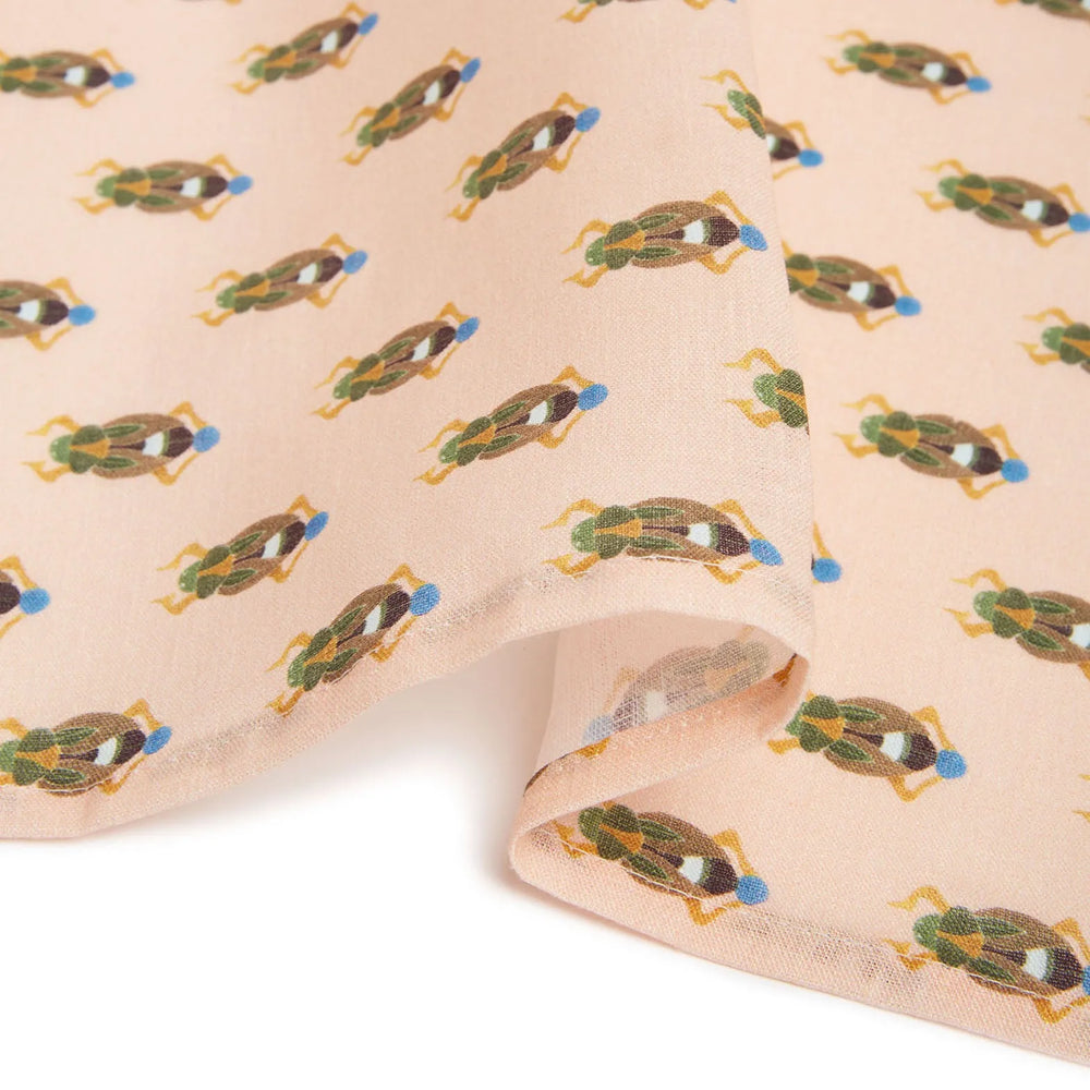 Dinner Napkins Pink Scarab (Set of 6) - Ileana Makri