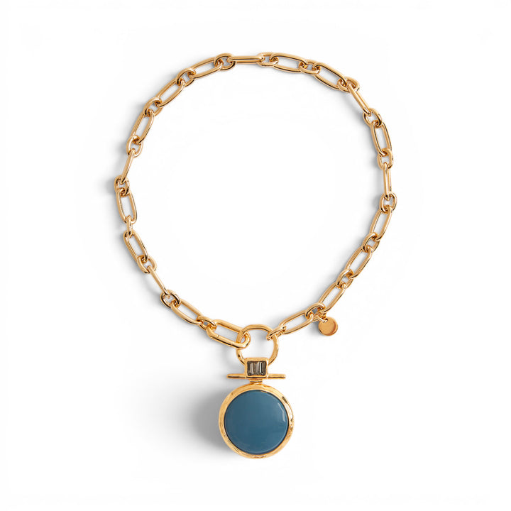 Shen Loop Necklace Blue enamel