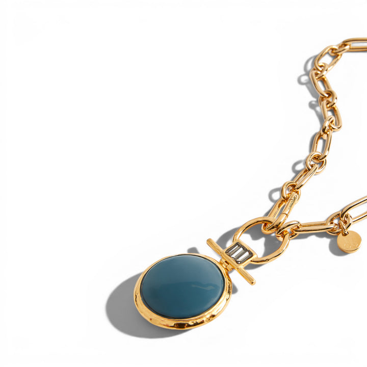 Shen Loop Necklace Blue enamel