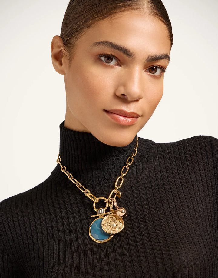 Shen Loop Necklace Blue enamel