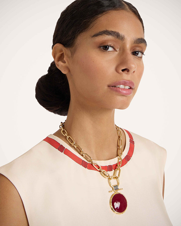 Energy Necklace Solid Burgundy