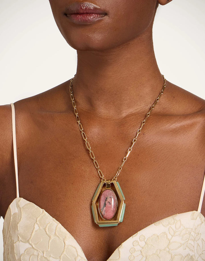 Power Portal Necklace Rhodonite