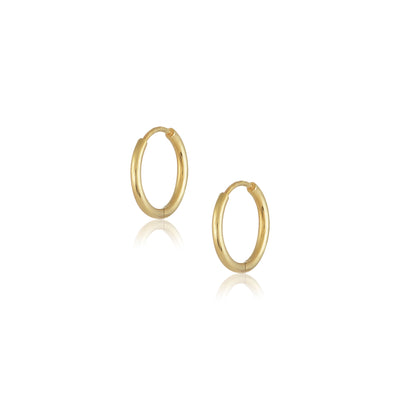 Small Rounded Hoop Earrings in 18k gold - Alexia Gryllaki - Ileana Makri store